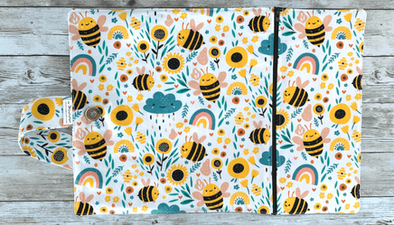Napperon à colorier avec pochette et crayons - Abeilles et abeilles